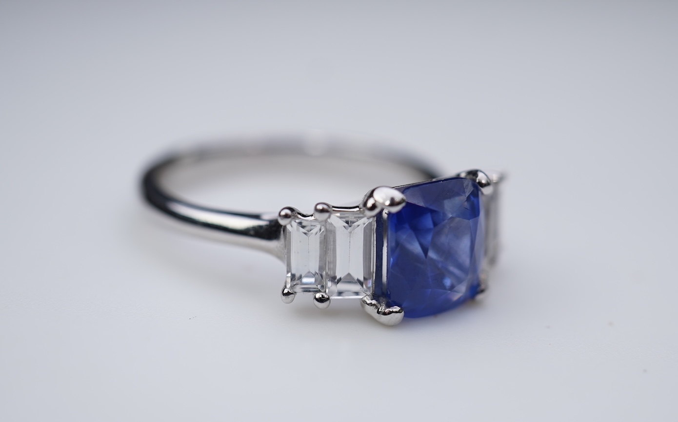 A sapphire ring